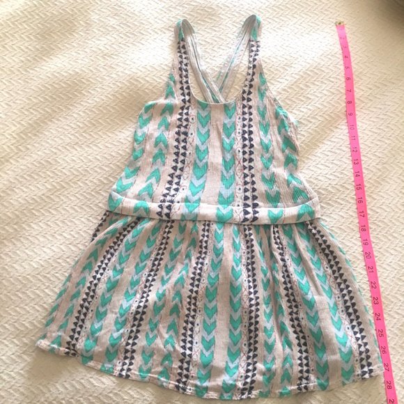 Wilfred mini dress boho chevron arrow cross back - Picture 3 of 7